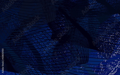Dark BLUE vector texture with abstract forms.