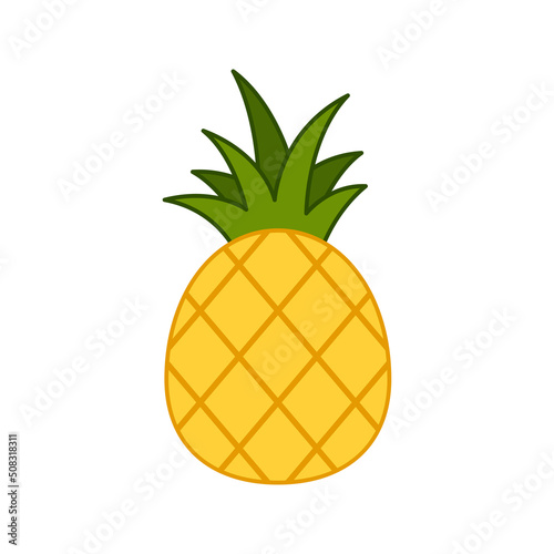Pineapple isolated on white background