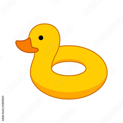Inflatable Duck isolated on white background