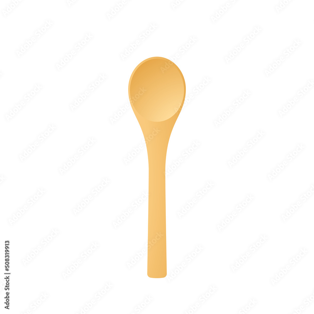 Spoon vector. Wood Spoon on white background. Spoon vector. Wood Spoon on white background.