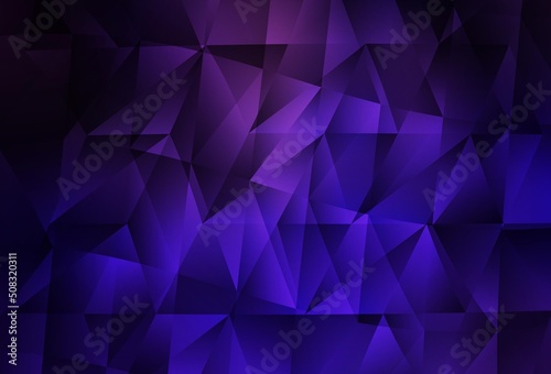 Dark Purple, Pink vector background with triangles.