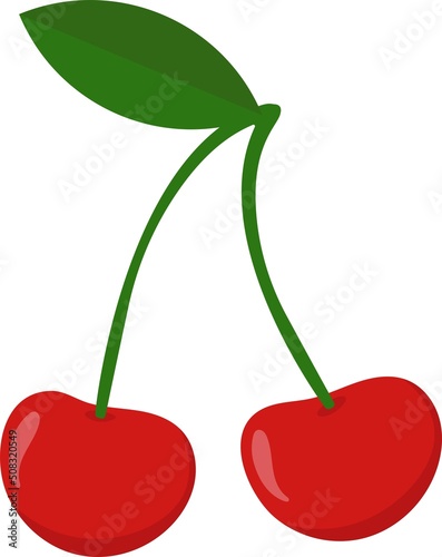 berry  cherry  delicious  double cherry  food  fresh  freshness  fruit  green leaf  healthy  illustration  juicy  leaf  natural  nature  organic  red  sweet  vector