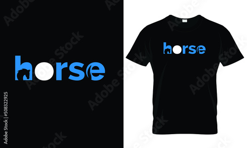 Horse T Shirt  template, typography vector design (ID: 508322925)