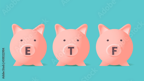 Money saving, financial investment, business income concept illustration