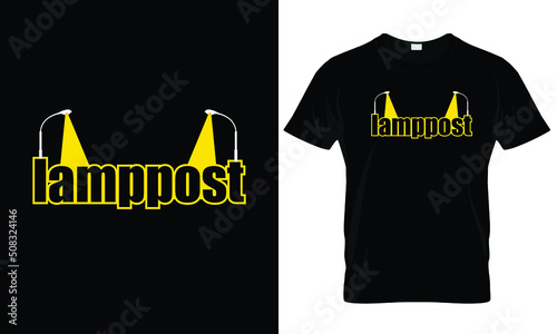 Awesome vector t-shirt design with a Lamppost typography. (ID: 508324146)