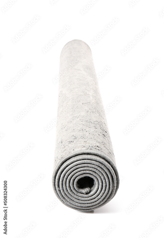 Rolled carpet isolated on white background Rolled carpet isolated on white background