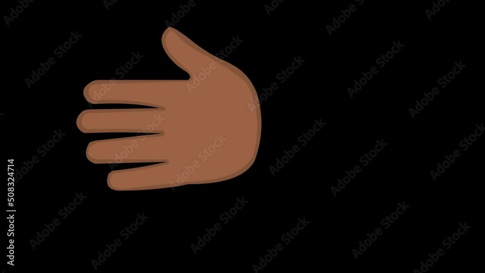 Loop animation of a brown hand with thumb down, in concept of disapproved or rejected gesture, on a transparent background Loop animation of a brown hand with thumb down, in concept of disapproved or rejected gesture, on a transparent background