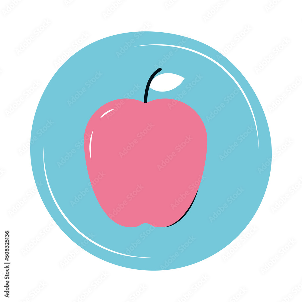 Fototapeta premium red apple label