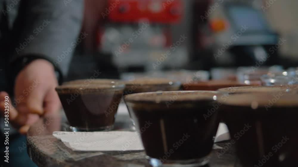 Coffee bean roasting and tasting process Coffee bean roasting and tasting process
