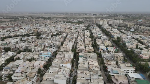 Gulistan E Johar Drone Shot Aerial Footage, Karachi, Sindh, Pakistan photo