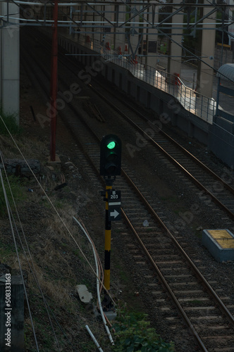 traffic lights on railroad tracks