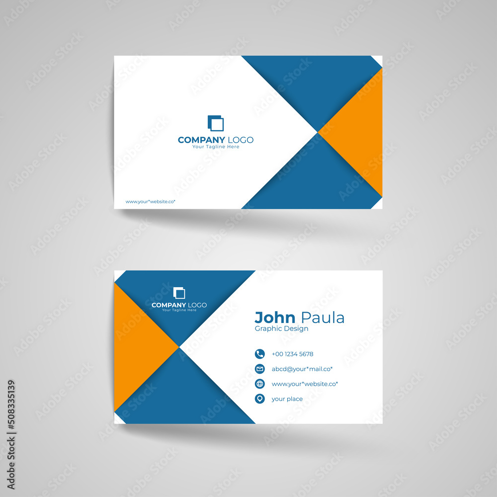 Simple modern business card design