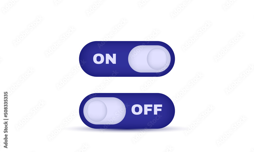 unique 3d design on off toggle switch button style isolated on vector unique 3d design on off toggle switch button style isolated on vector