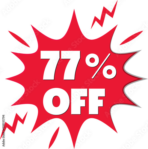 77% off with discount explosion red design 