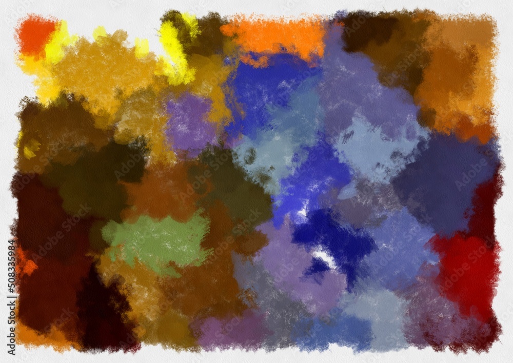 Obraz premium Illustration style background image abstract pattern various vibrant colors watercolor style illustration impressionist painting.