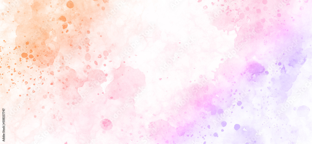 Abstract colorful watercolor background with splash design