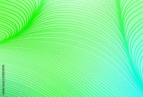 Light Green vector template with curved lines.