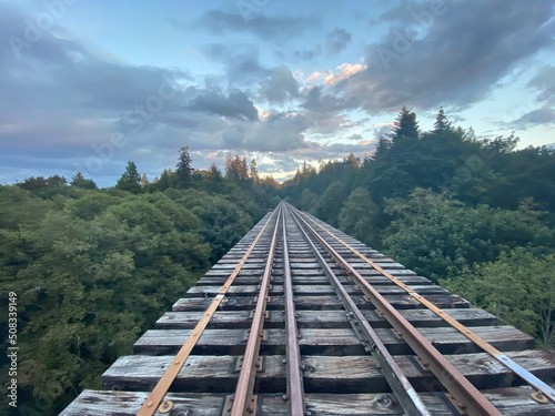 railroad trestle Parksville British Columbia photo