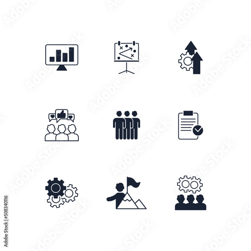 Change Management icons set . Change Management pack symbol vector elements for infographic web