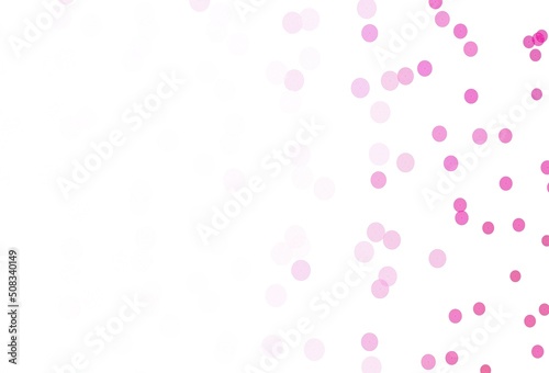 Light Pink vector texture with colored snowflakes.