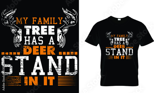 Hunting t shirt design template...