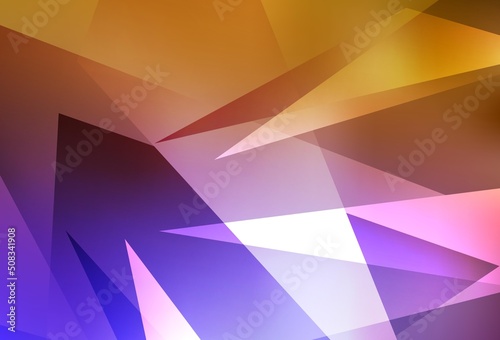 Light Pink  Yellow vector background with triangles.