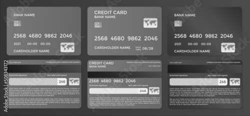Credit card models / Ai Illustrator