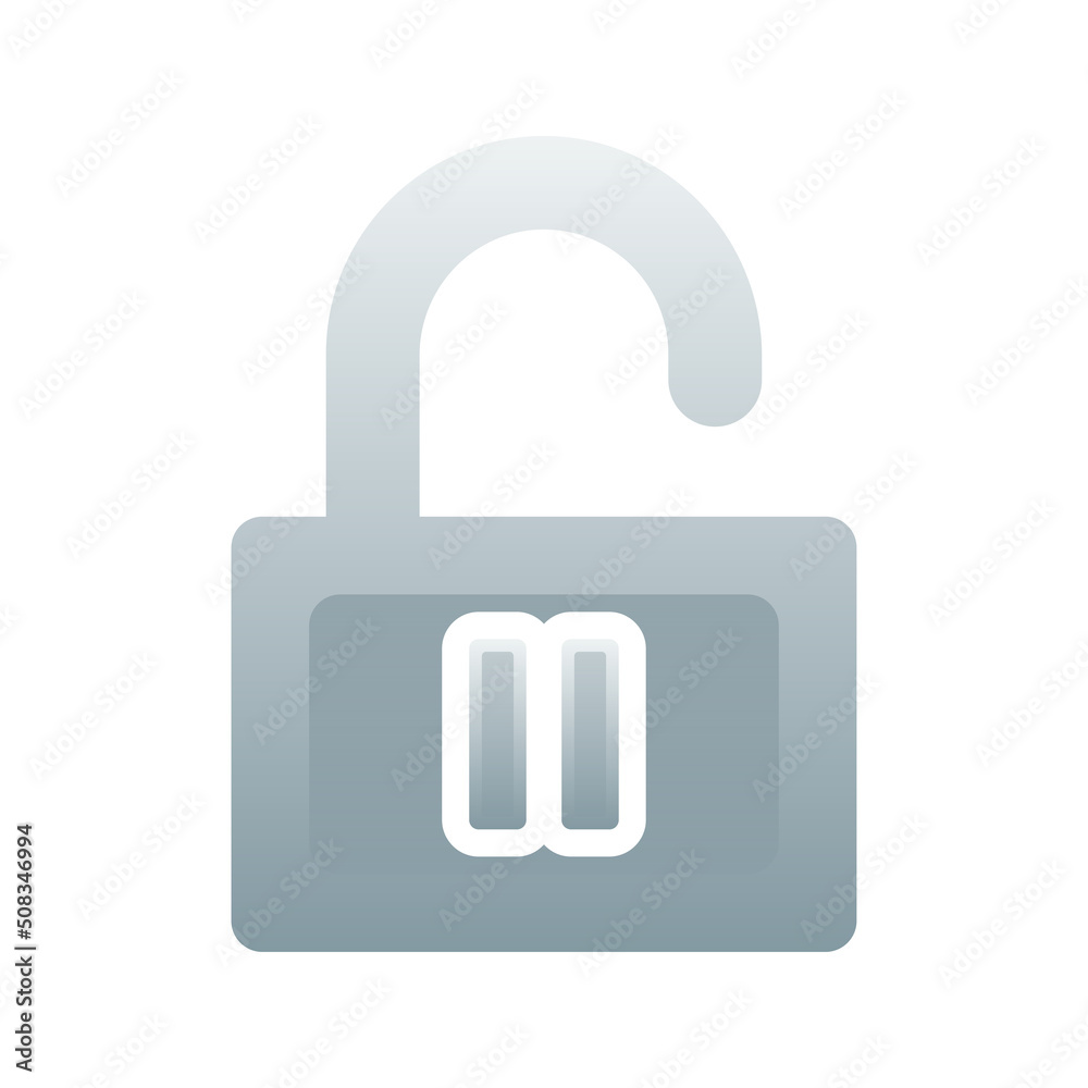 pause padlock logo gradient design template icon pause padlock logo gradient design template icon
