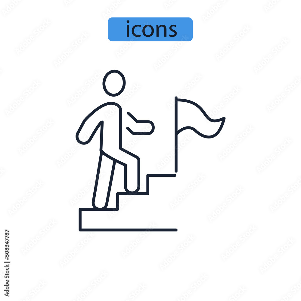 advancement icons  symbol vector elements for infographic web