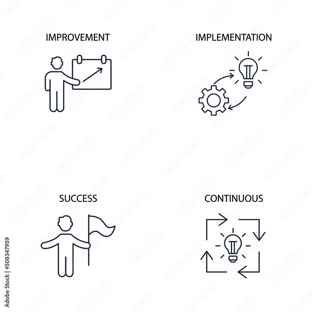 Kaizen icons symbol vector elements for infographic web
Kaizen icons symbol vector elements for infographic web