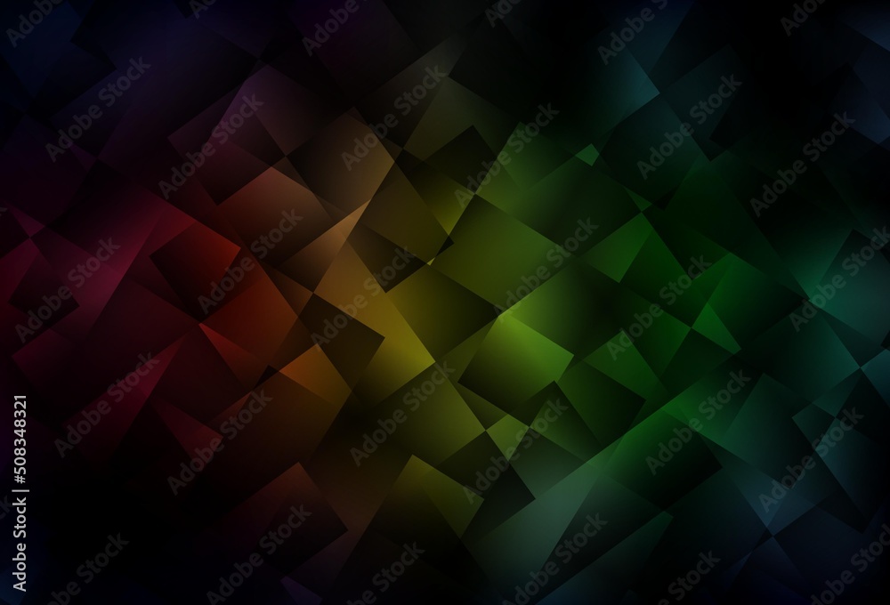 Obraz premium Dark Green, Red vector low poly layout.