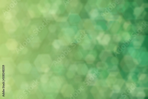Beautiful abstract olive and green background with hexagon shaped bokeh