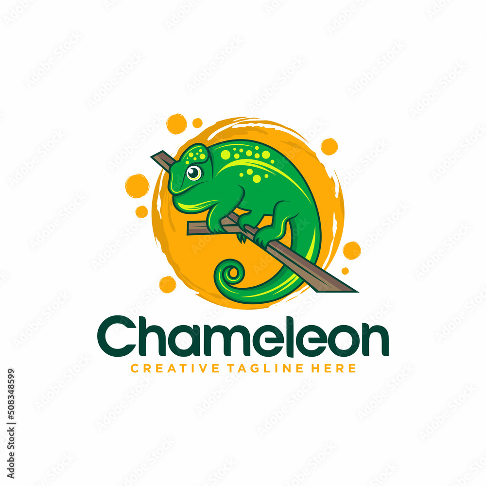 Chameleon mascot logo design vector illustration Chameleon mascot logo design vector illustration