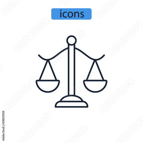 balance icons  symbol vector elements for infographic web