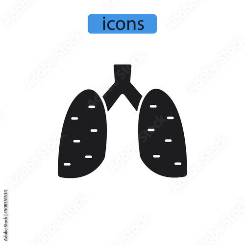 Breath icons  symbol vector elements for infographic web