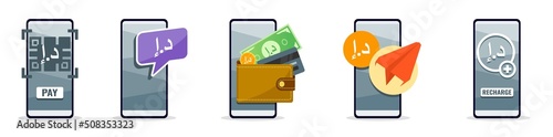 Online Mobile Banking with United Arab Emirates Dirham on Phone