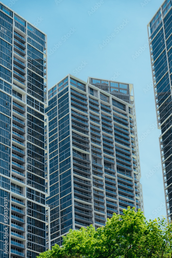 modern office building in downtown Brickell miami 