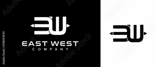 Initial Monogram EW , E W Logo design inspiration