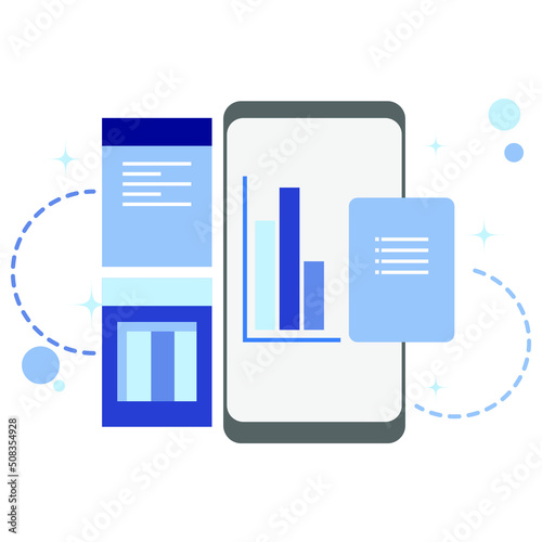 presentation illustration on smartphone