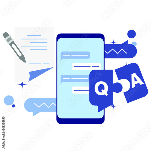 question and answer illustration
