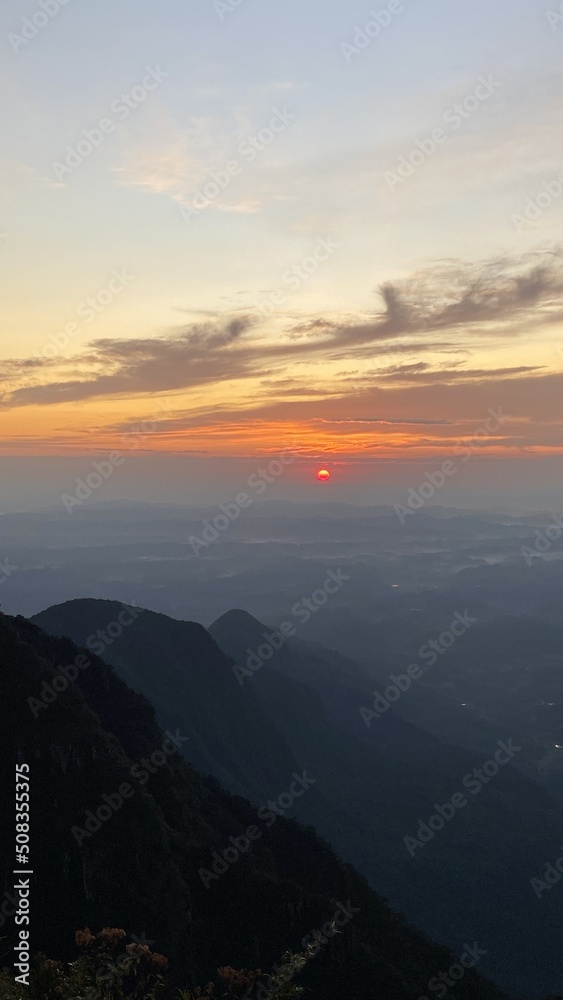 Fototapeta premium sunset in the mountains