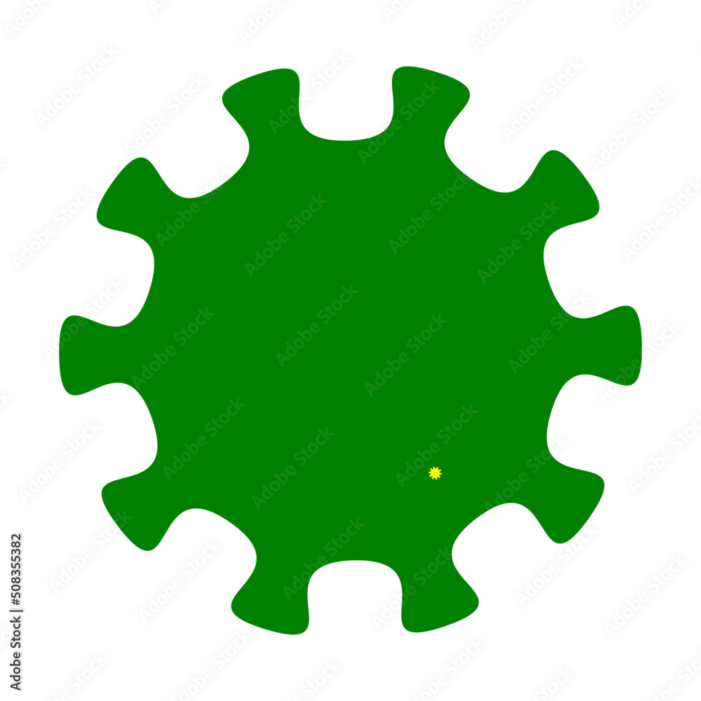 Green corona icon vector design Green corona icon vector design