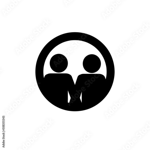 Avatar of two people. The icon of people isolated on a white background.
