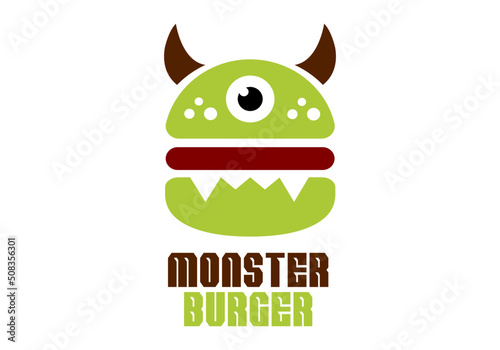 Burger logo, suitable for restaurants, cafes, and more.