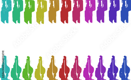 rainbow frame on white background vector illustration, abstract and art concept.