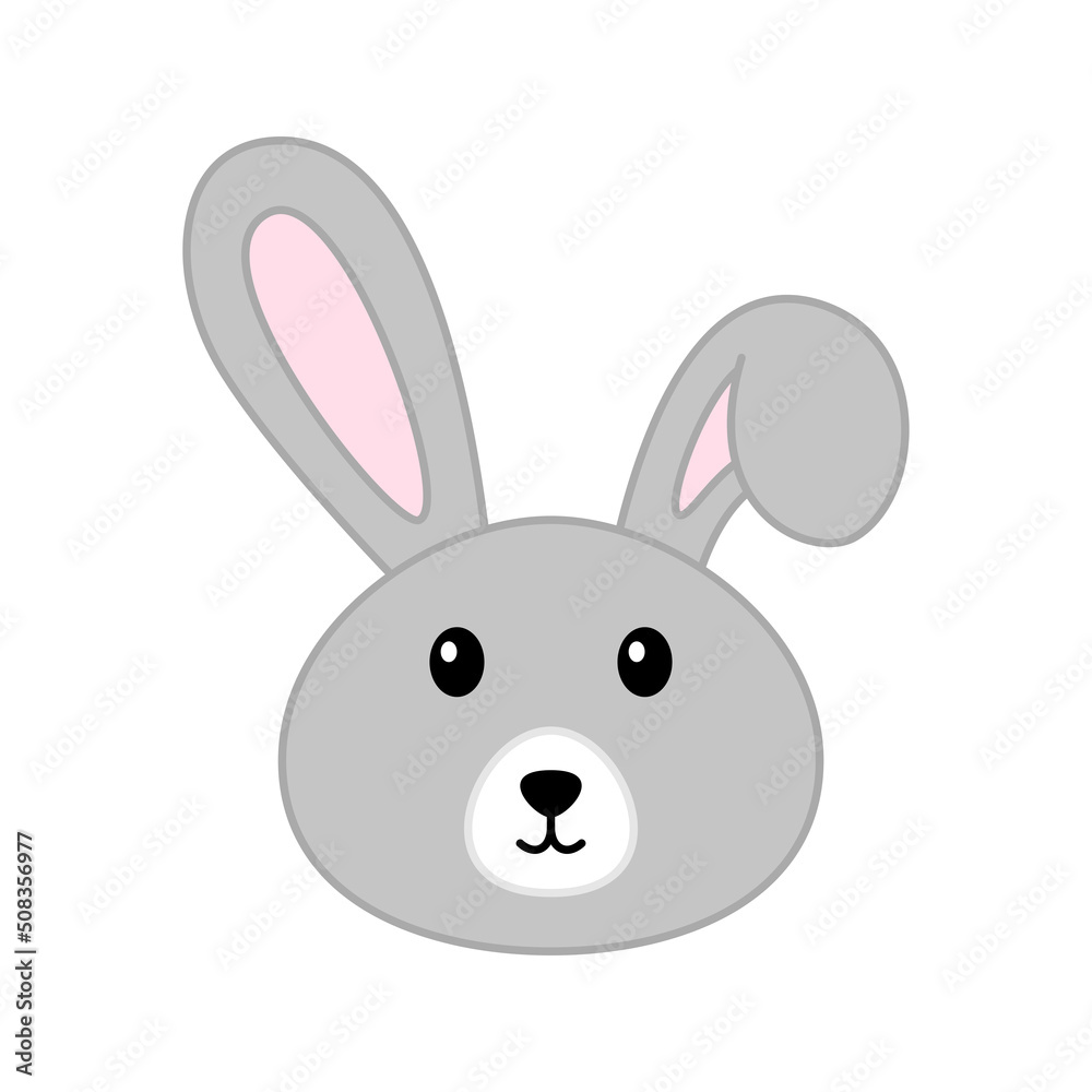 Rabbit isolated on white background. Vector illustration Rabbit isolated on white background. Vector illustration