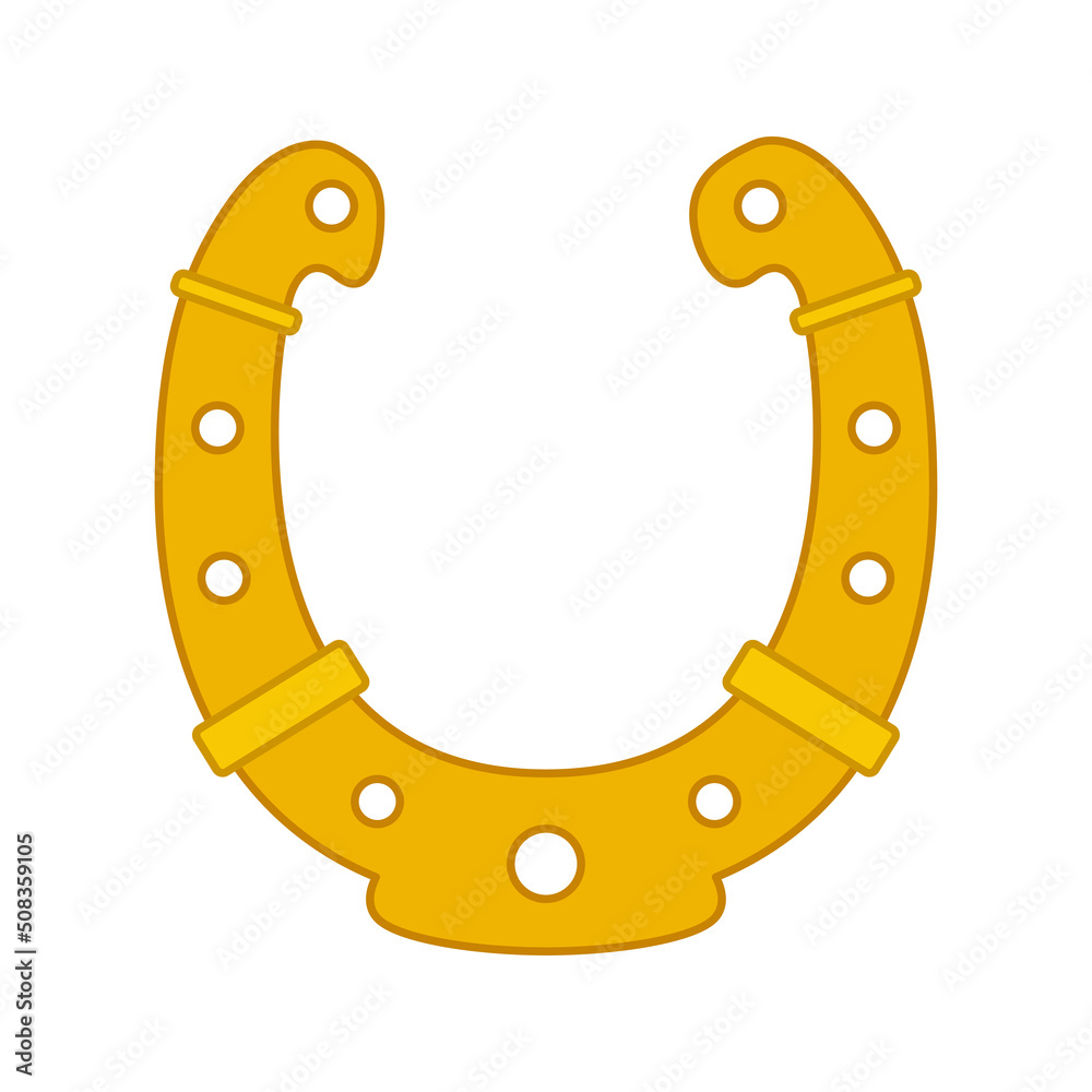 Horseshoe isolated on white background. Vector illustration Horseshoe isolated on white background. Vector illustration