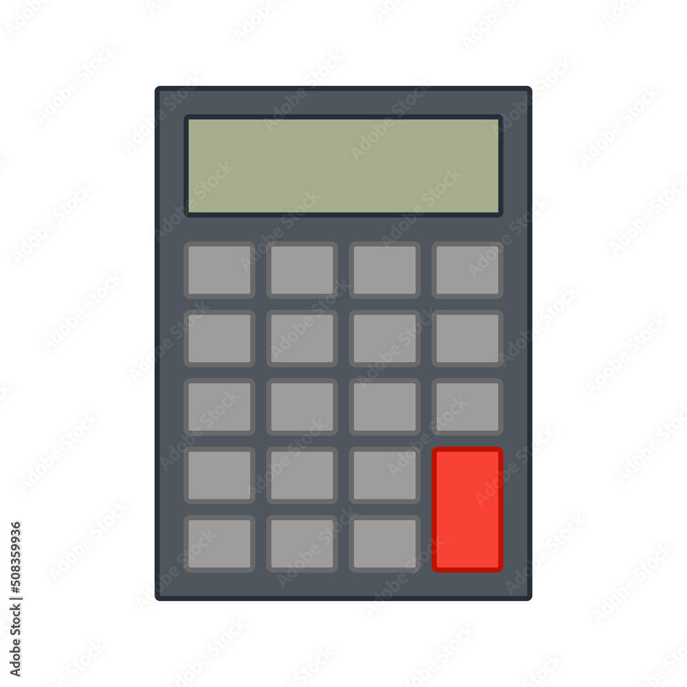 Calculator isolated on white background. Vector illustration Calculator isolated on white background. Vector illustration