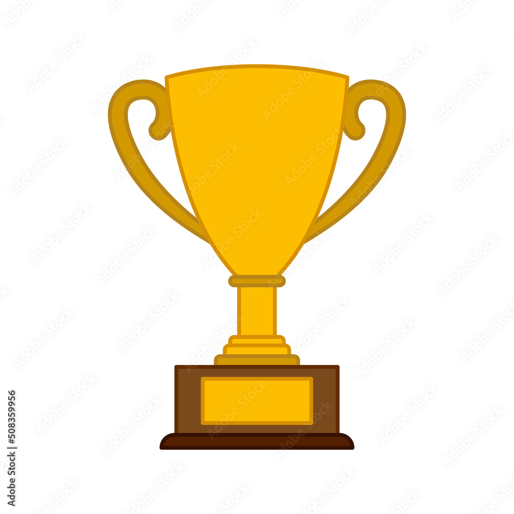 Trophy isolated on white background. Vector illustration Trophy isolated on white background. Vector illustration