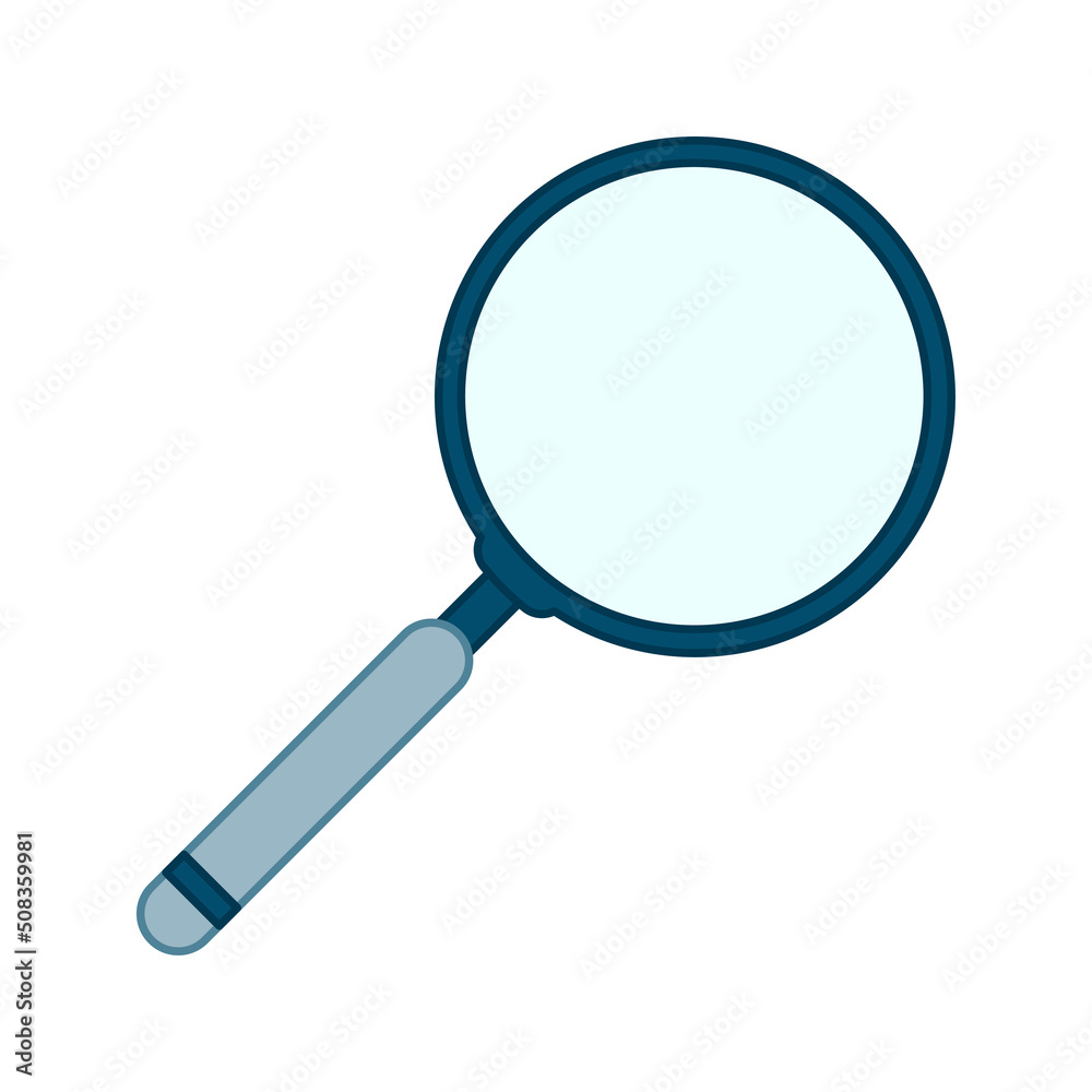 Magnifying glass isolated on white background. Vector illustration Magnifying glass isolated on white background. Vector illustration